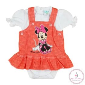   Disney Minnie 2 részes| kantáros szoknyás baba szett, 86-os