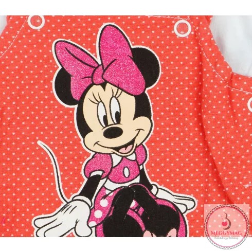 Disney Minnie 2 részes| kantáros szoknyás baba szett, 86-os