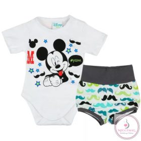   Disney Mickey fiú nyári 2 részes body/short szett Bajusz, 68-as