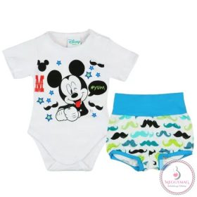   Disney Mickey fiú nyári 2 részes body/short szett Bajusz, 62-es