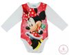 Disney Minnie Mikulás mintás hosszú ujjú karácsonyi body| kombidressz fehér, 80-as
