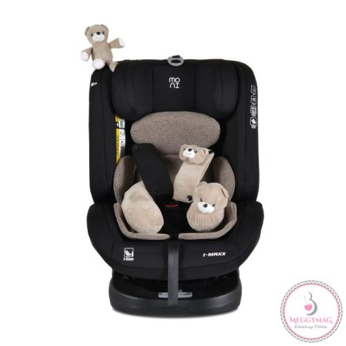Moni i-MAXX autósülés, isofix, forgatható, 2 plüss+párna 40-150cm BÉZS, KÉSZLETEN A BOLTBAN!