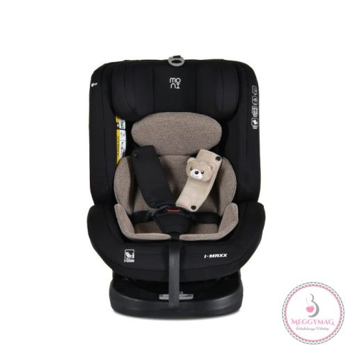 Moni i-MAXX autósülés, isofix, forgatható, 2 plüss+párna 40-150cm BÉZS, KÉSZLETEN A BOLTBAN!