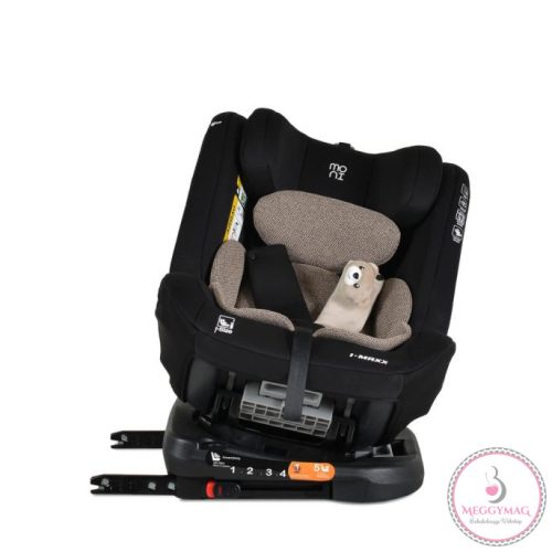 Moni i-MAXX autósülés, isofix, forgatható, 2 plüss+párna 40-150cm BÉZS, KÉSZLETEN A BOLTBAN!