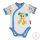 Fisher-Price rövid ujjú elől patentos baba body, 68-as