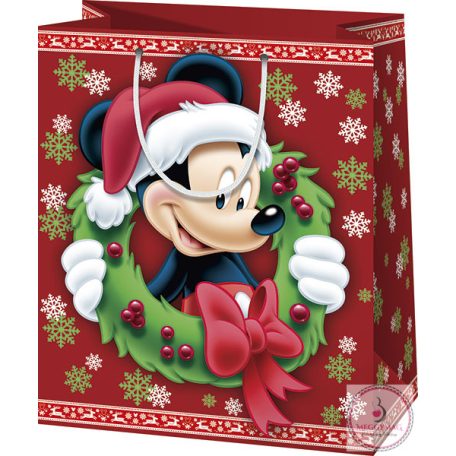 Díszzacskó exkluzív közepes, karácsony Mickey 23 x 18 x 10 cm 