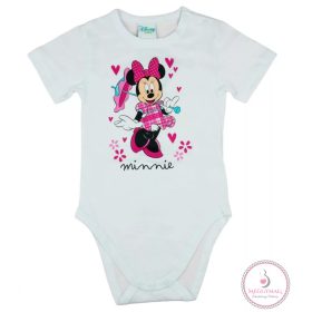 Disney Minnie rövid ujjú baba body fehér, 50-es