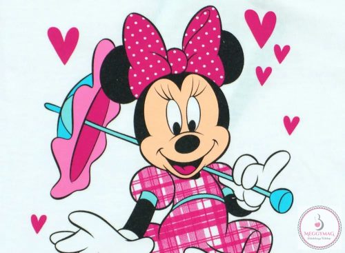 Disney Minnie rövid ujjú baba body fehér, 56-os