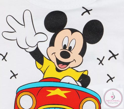 Disney Mickey rövid ujjú body fehér, 56-os