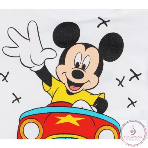 Disney Mickey rövid ujjú body fehér, 62-es