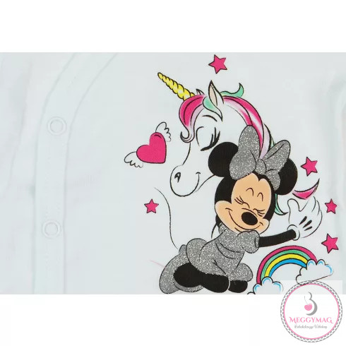 Disney Minnie és az unikornis hosszú ujjú baba body fehér, 44-es