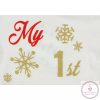 "My first Christmas" feliratos| glitteres hosszú ujjú baba b..., 62-es
