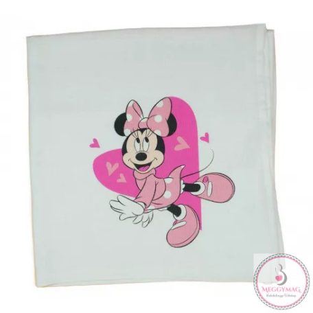 Disney Minnie szívecskés textil pelenka 70x70cm