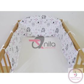 Íves fejvédő kiságyba 200 x 25 cm – K 397. rózsaszín