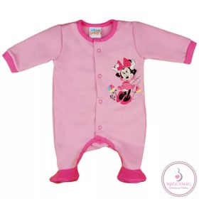   Disney Minnie virágos, belül bolyhos, hosszú ujjú rugdalózó, 68-as