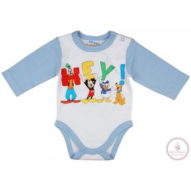  Disney Mickey és barátai hosszú ujjú baba body kék, 50-es