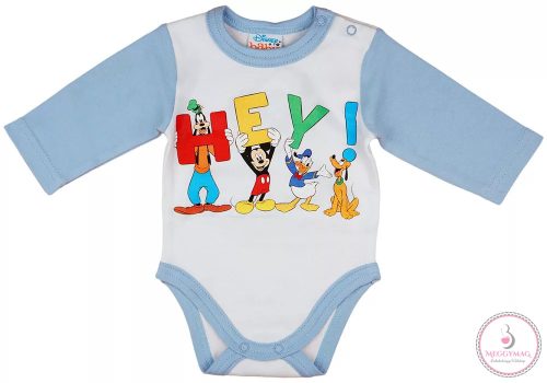 Disney Mickey és barátai hosszú ujjú baba body kék, 50-es