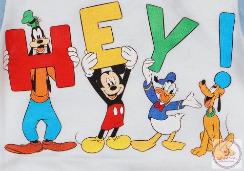 Disney Mickey és barátai hosszú ujjú baba body kék, 50-es