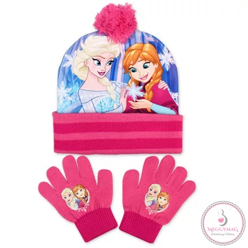 Disney Frozen/Jégvarázs sapka, kesztyű szett, 2-6 év
