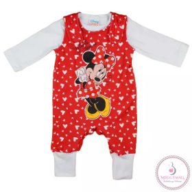   Disney Minnie szívecskés 2 részes baba szett 2:1 méret, 80-86