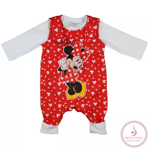 Disney Minnie szívecskés 2 részes baba szett 2:1 méret, 80-86