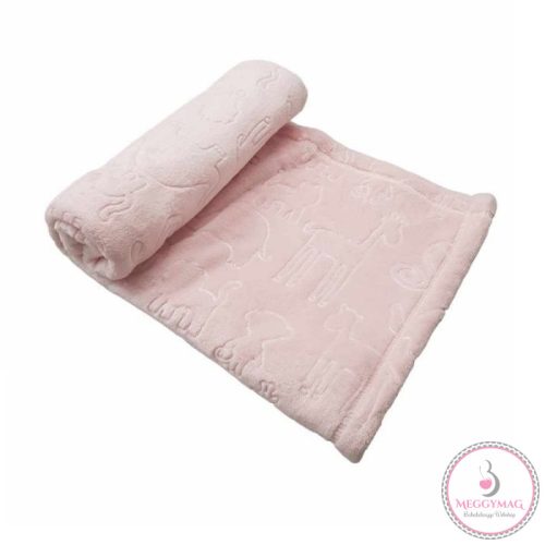 Wellsoft Babatakaró Nyomott mintás 70×100 - Rózsaszín