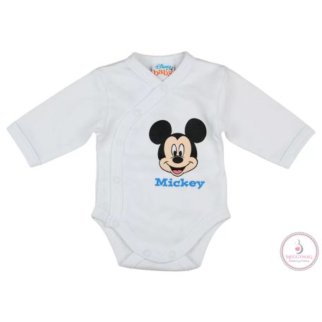 Disney Mickey hosszú ujjú baba body fehér, 62-es