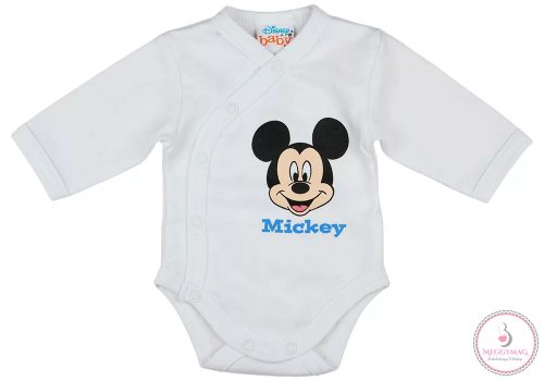 Disney Mickey hosszú ujjú baba body fehér, 62-es