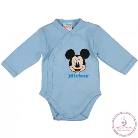 Disney Mickey hosszú ujjú baba body kék, 68-as