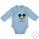 Disney Mickey hosszú ujjú baba body kék, 68-as