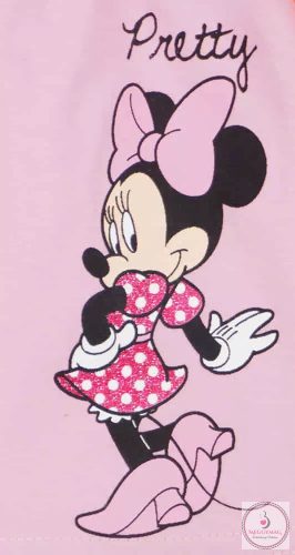 Fodros ujjú kislány nyári ruha Minnie egér mintával, 62-es
