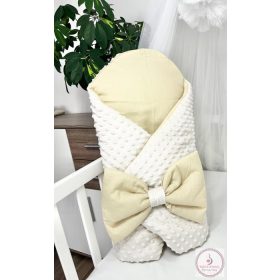 Kókuszpólya Krém minky és bézs pamut, 80×80 cm