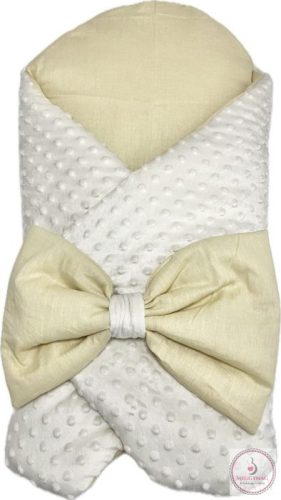 Kókuszpólya Krém minky és bézs pamut, 80×80 cm