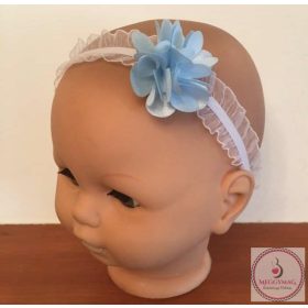 Minimanó baba fejpánt - kék virágos 