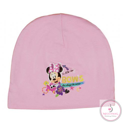 Vékony kislány baba sapka Minnie mintával, 1 (37cm fejátmérő)