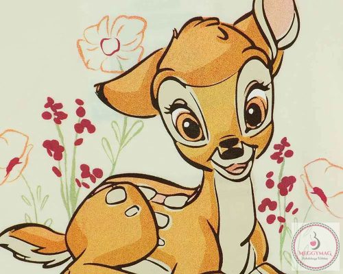 Rövidnadrágos kislány nyári szett fejpánttal Bambi mintával, 74-es