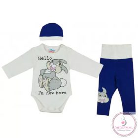 3 részes baba szett Thumper nyuszi mintával, 62-es