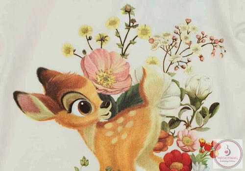 Rövid ujjú baba body Bambi mintával, 74-es