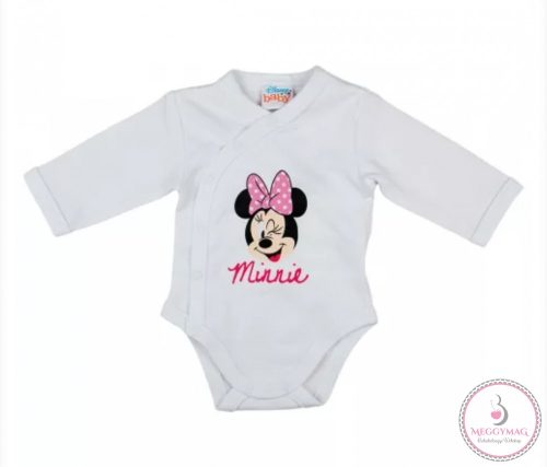 Disney Minnie elöl patentos hosszú ujjú baba body 68-as