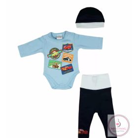 3 részes baba szett Verdák mintával, 80-as