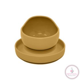   PETITE&MARS Szilikon 2 részes étkészlet TAKE&MATCH tányér + tál Intense Ochre 6hó+
