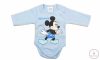 Hosszú ujjú baba body Mickey mintával, 62-es