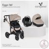 EGGO 3in1 Prémium babakocsi szett kemény mózes+autós hordozó textilbőr BÉZS