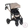 EGGO 3in1 Prémium babakocsi szett kemény mózes+autós hordozó textilbőr BÉZS