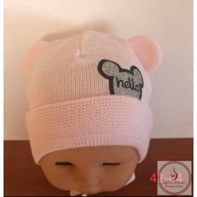 Minimanó kötött kislány sapka 42-44 cm