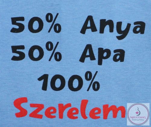 Feliratos rövid ujjú baba body, 74-es