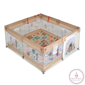   GAMEZONE összecsukható járóka szőnyeggel, 60 labdával 120x120 BÉZS, KÉSZLETEN A BOLTBAN!