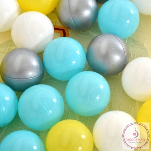 GAMEZONE összecsukható járóka szőnyeggel, 60 labdával 120x120 BÉZS, KÉSZLETEN A BOLTBAN!