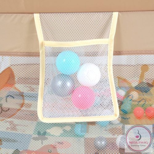 GAMEZONE összecsukható járóka szőnyeggel, 60 labdával 120x120 BÉZS, KÉSZLETEN A BOLTBAN!