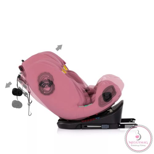 Chipolino Techno iGrow autósülés Isofix 40-150cm - powder pink